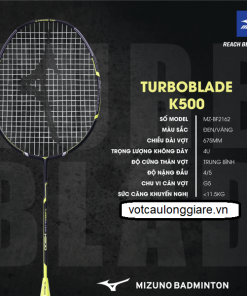 Vợt Mizuno Turboblade K500 đen vàng bạc giá rẻ độ bền bỉ cao