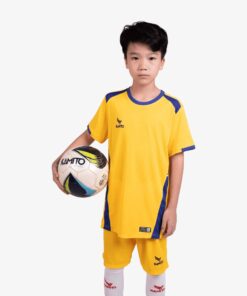 Bộ quần áo bóng đá trẻ em Kamito 2022 màu vàng cúc thoải mái tại Hali Sport