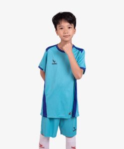 Bộ quần áo bóng đá Kamito trẻ em 2022 màu xanh ngọc phù hợp với nhiều độ tuổi khác nhau tại Hali Sport
