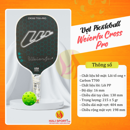 Vợt Pickleball Weierfu Cross Pro Vợt Pickleball Weierfu Cross Pro