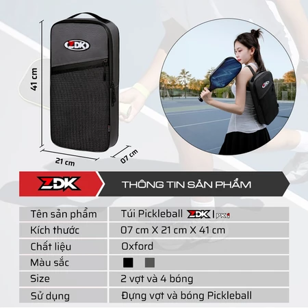 Túi đựng vợt Pickleball giá rẻ ZDK PK1