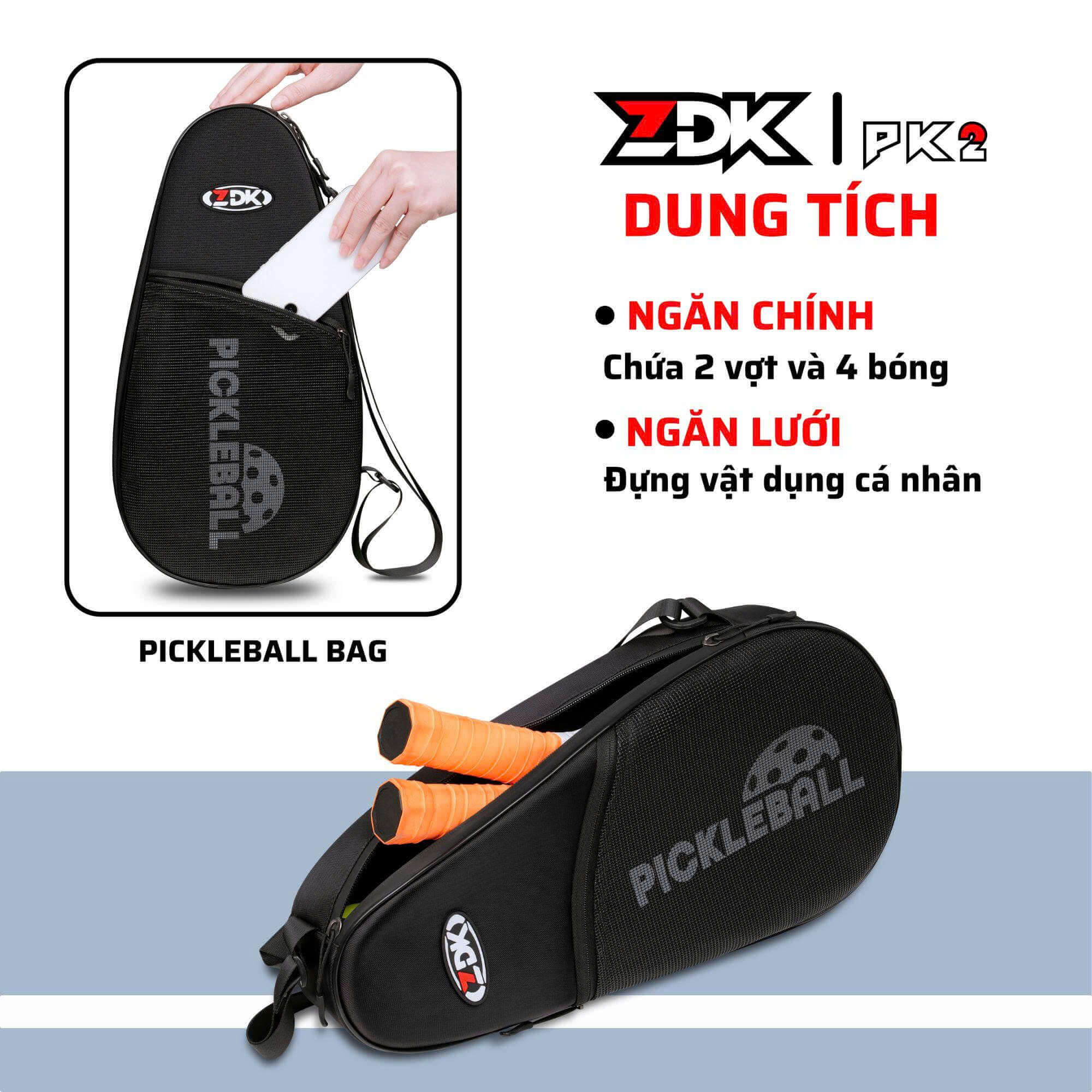 Túi đựng vợt Pickleball ZDK PK2 chính hãng Túi đựng vợt Pickleball ZDK PK2 chính hãng