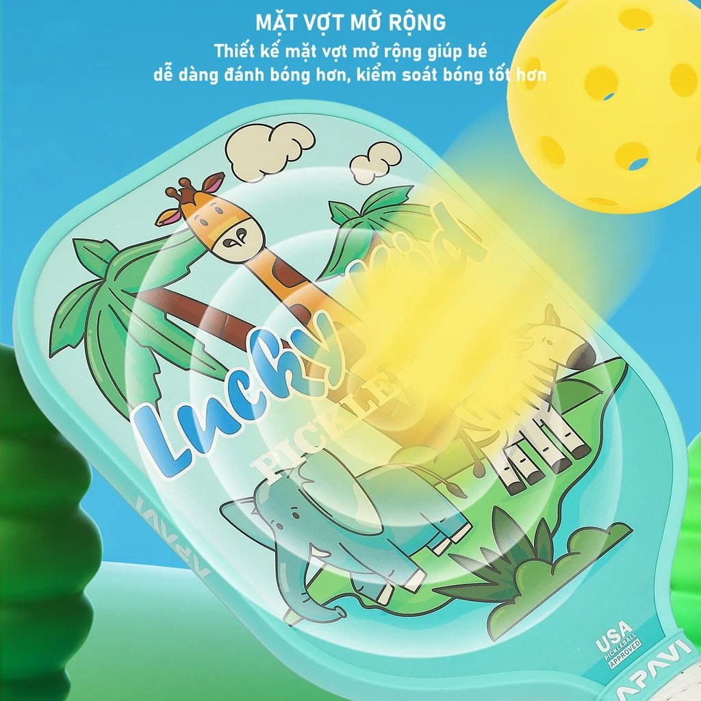 Mặt Vợt Pickleball trẻ em siêu nhẹ Apavi Lucky Kid chính hãng Mặt Vợt Pickleball trẻ em siêu nhẹ Apavi Lucky Kid chính hãng