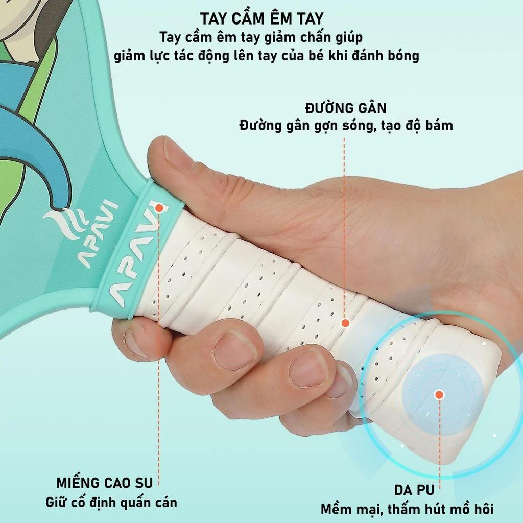 Tay cầm Vợt Pickleball trẻ em siêu nhẹ Apavi Lucky Kid chính hãng Tay cầm Vợt Pickleball trẻ em siêu nhẹ Apavi Lucky Kid chính hãng