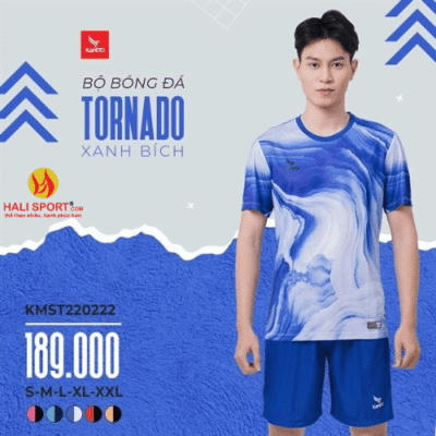 Bộ quần áo bóng đá Kamito Tornado xanh bích chính hãng tại HaLi Sport