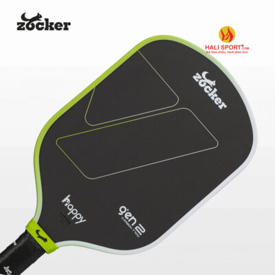 Mặt vợt Pickleball Zocker HP02 Gen 2 trắng xanh lá