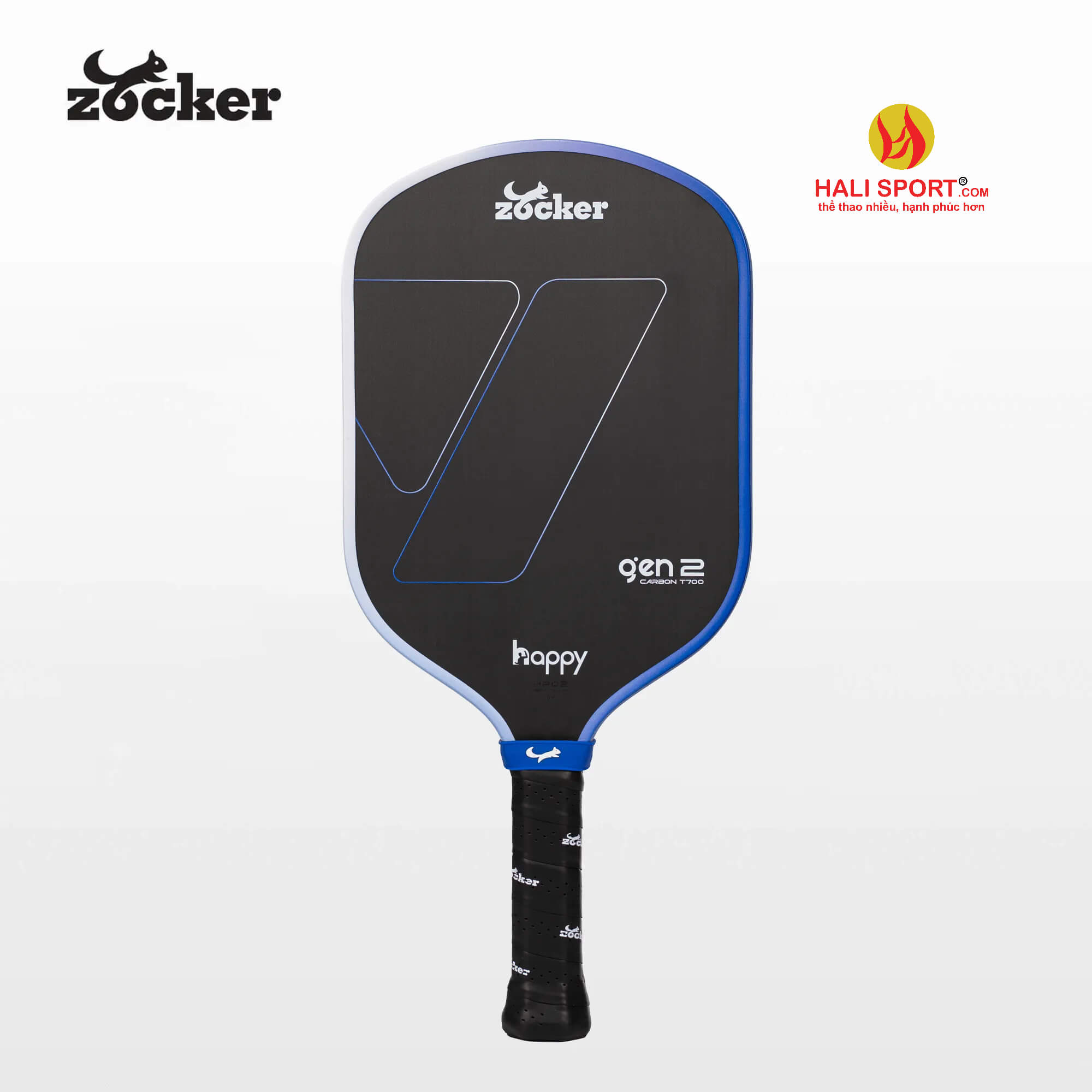 Vợt Pickleball Zocker HP02 Gen 2 Blue White - Hoàn hảo cho Newbie Vợt Pickleball Zocker HP02 Gen 2 Blue White - Hoàn hảo cho Newbie