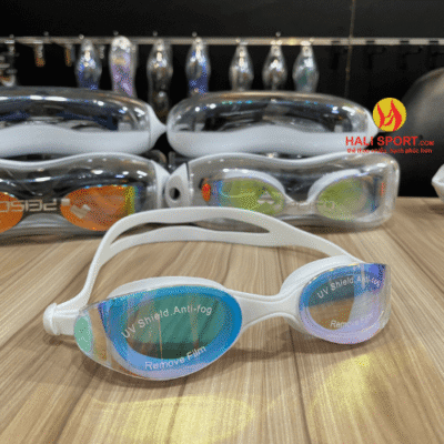 Kính bơi tráng gương Peiso A-369 trắng xanh chính hãng