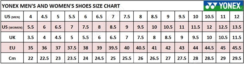 Bảng size giày Yonex HaLi Sport