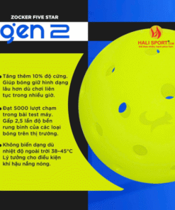 Bóng Thi Đấu Pickleball Zocker Five Star Gen 2 HaLi Sport