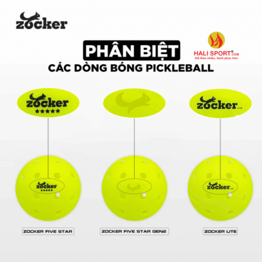 Bóng Thi Đấu Pickleball Zocker Five Star Gen 2 - Siêu bền, ổn định HaLi Sport
