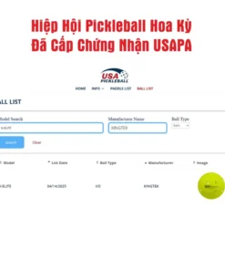 Chứng nhận Bóng Pickleball Chuẩn Thi Đấu Kingtek K-Elite Chứng Nhận USAPA