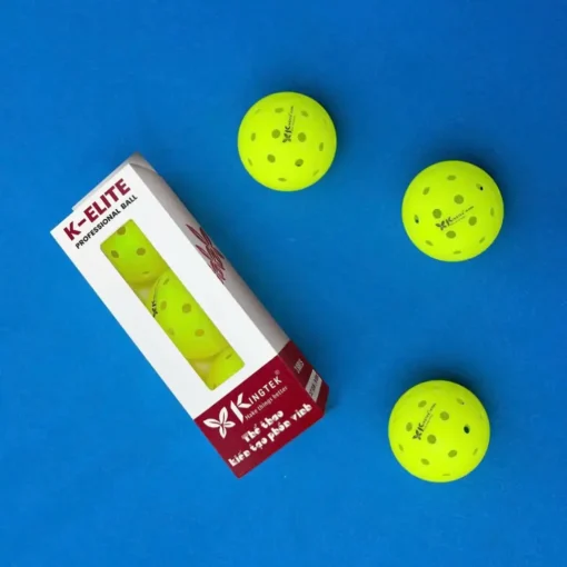 Hộp 3 Bóng Pickleball Chuẩn Thi Đấu Kingtek K-Elite Chứng Nhận USAPA HaLi Sport